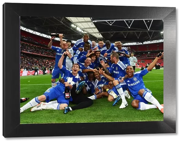 Chelsea FC Celebrates FA Cup Victory over Liverpool at Wembley Stadium (2012)
