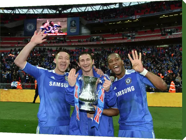 Chelsea's Legendary Trio: Terry, Lampard, Drogba Unite at the FA Cup Final vs. Liverpool (2012)