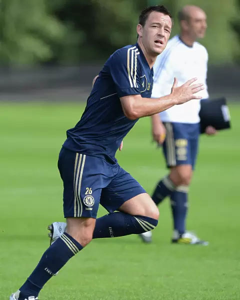 John Terry in Action: Chelsea FC Training Session at Cobham, August 2012