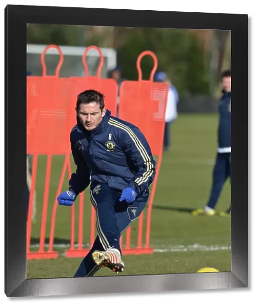 Frank Lampard Conducting Chelsea Training at Cobham Ground, February 2013