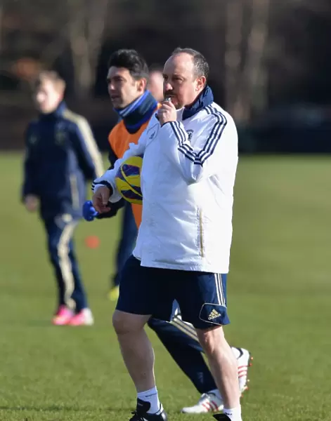 Rafael Benitez Leading Chelsea FC Training Session at Cobham Ground (Premier League)