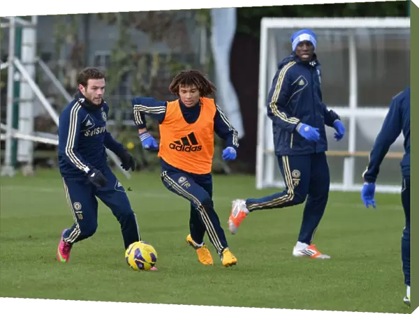 Intense Chelsea FC Training: Juan Mata, Nathan Ake, Demba Ba at Cobham Ground (February 2013)
