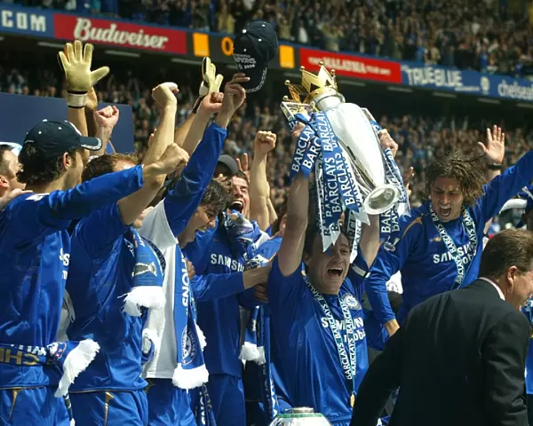 John Terry Celebrates Premier League Glory with Chelsea at Stamford Bridge (2005-2006)