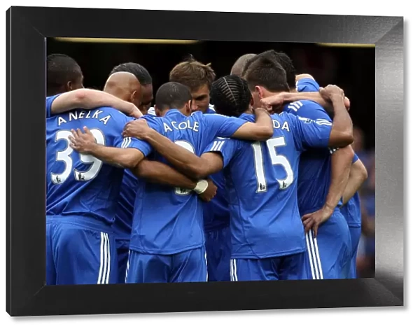 United in Triumph: Chelsea's Premier League Champions 2009-2010 Pre-Match Huddle
