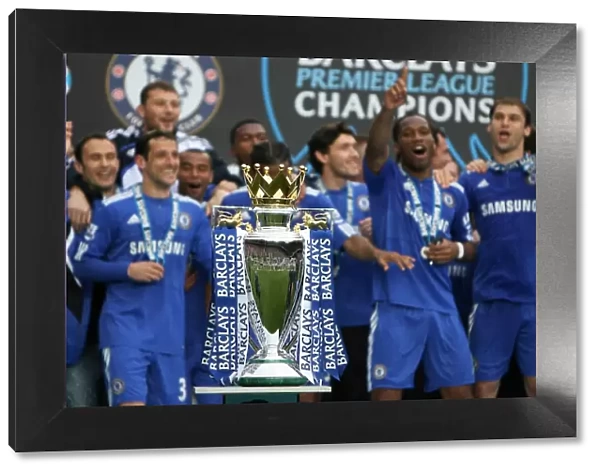 Chelsea FC: Triumphant Moment with the Premier League Trophy at Stamford Bridge (2009-2010)
