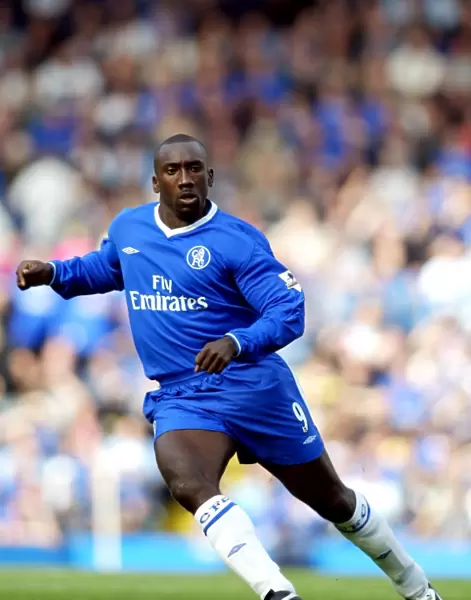 Jimmy Floyd Hasselbaink Scores the Winning Goal for Chelsea Against Aston Villa in the FA Barclaycard Premiership