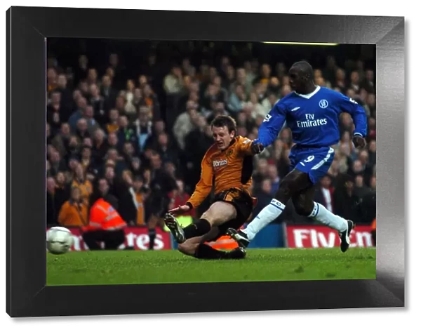 Jimmy Floyd Hasselbaink's Double Strike: Chelsea vs. Wolverhampton Wanderers, FA Barclaycard Premiership
