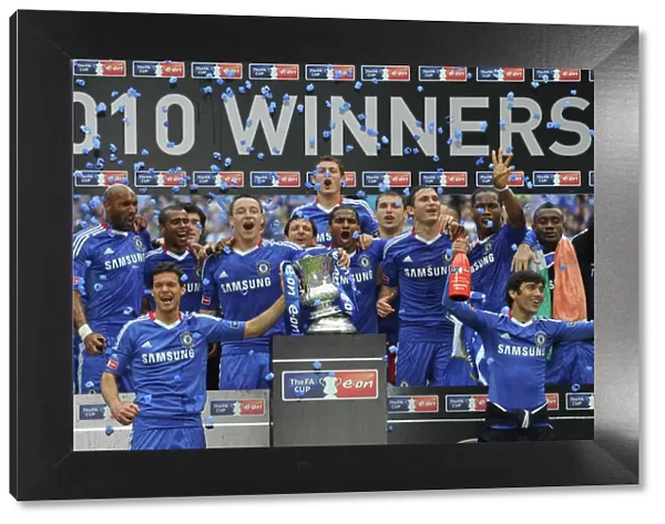Chelsea FC: John Terry and the Team Celebrate FA Cup Victory at Wembley Stadium (2010)