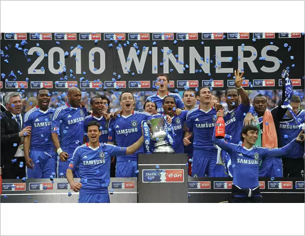 Chelsea FC: John Terry and the Team Celebrate FA Cup Victory at Wembley Stadium (2010)