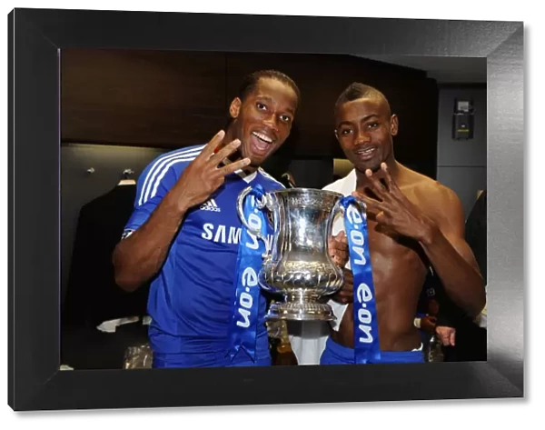 Chelsea FC: Didier Drogba and Salomon Kalou Celebrate FA Cup Victory (2010)