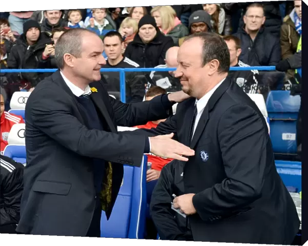 Benitez and Clarke: A Pre-Match Handshake at Stamford Bridge (Chelsea vs. West Brom, March 2, 2013)