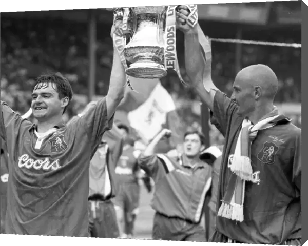 Chelsea's Glory: Clarke and Leboeuf Celebrate FA Cup Victory (1990's)