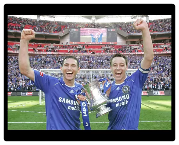 Chelsea's Frank Lampard and John Terry: FA Cup Victory Celebration over Manchester United at Wembley Stadium (2007)