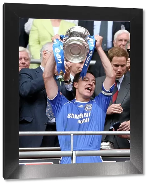 John Terry Lifts the FA Cup: Chelsea's Triumph in the 2007 FA Cup Final against Manchester United at Wembley Stadium