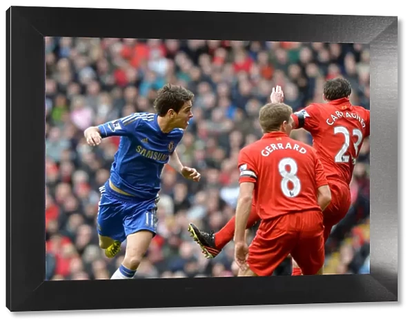 Oscar's Header: Chelsea Takes the Lead Against Liverpool in Premier League (Anfield, 21st April 2013)