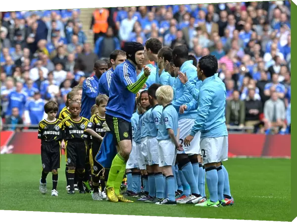 Chelsea vs. Manchester City - FA Cup Semi-Final at Wembley Stadium: United Players Before Kick-Off (April 14, 2013)