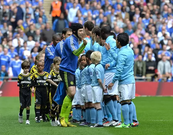 Chelsea vs. Manchester City - FA Cup Semi-Final at Wembley Stadium: United Players Before Kick-Off (April 14, 2013)