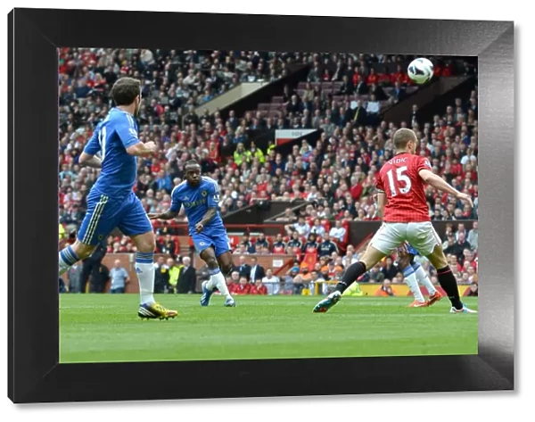 Victor Moses Determined Shot: Chelsea vs. Manchester United, Premier League Showdown, May 2013