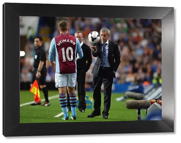 Jose Mourinho Directs Chelsea Against Aston Villa in Barclays Premier League at Stamford Bridge (21st August 2013)