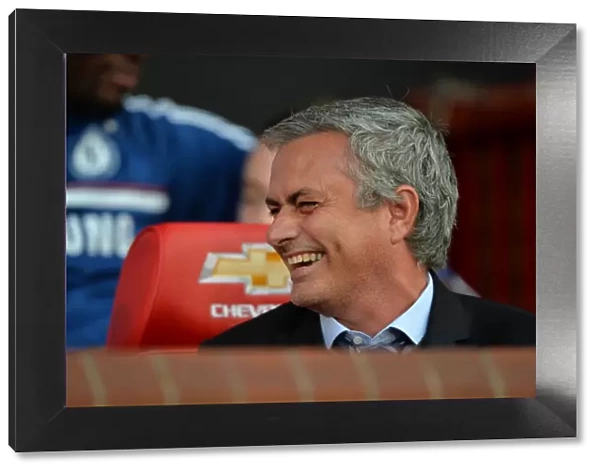 Jose Mourinho's Return: A Historic Reunion at Old Trafford - Chelsea Manager Witnesses Manchester United vs. Chelsea (Premier League, August 2013)