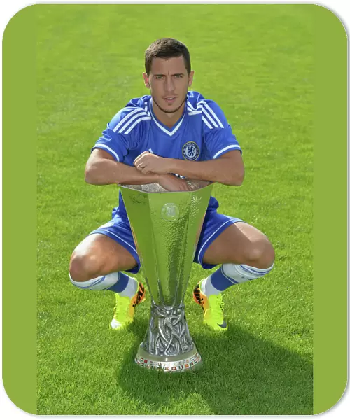 Chelsea Football Club: 2013-2014 Season - Eden Hazard at Squad Photocall, Cobham Training Ground