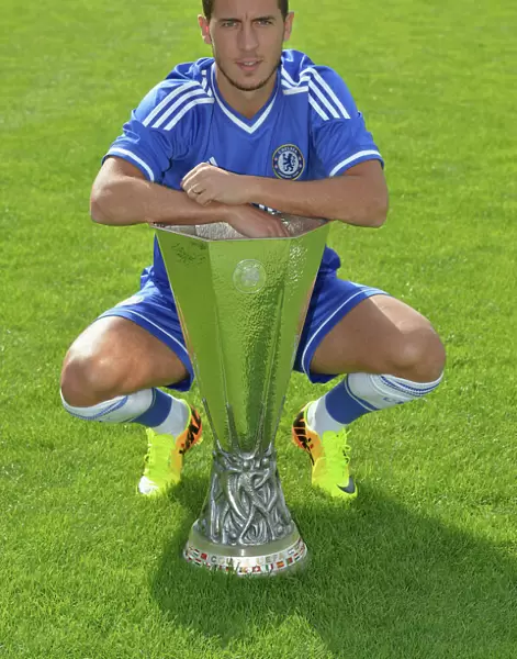 Chelsea Football Club: 2013-2014 Season - Eden Hazard at Squad Photocall, Cobham Training Ground