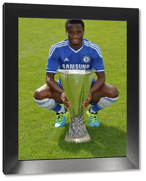 Chelsea FC: John Obi Mikel at 2013-2014 Squad Photocall, Cobham Training Ground