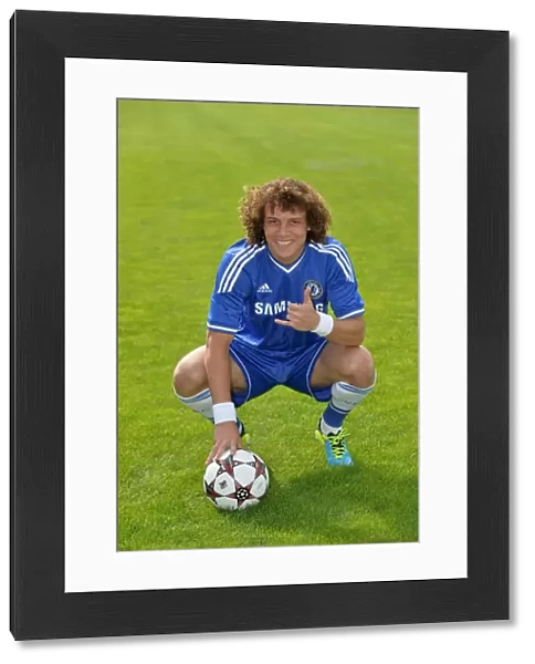 Chelsea Football Club: 2013-2014 Season - David Luiz at Squad Photocall, Cobham Training Ground