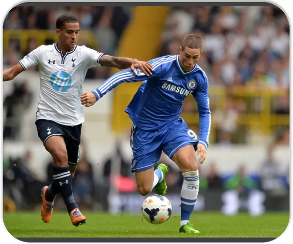Battle for the Ball: Torres vs. Naughton - Premier League Showdown between Tottenham and Chelsea (September 28, 2013, White Hart Lane)