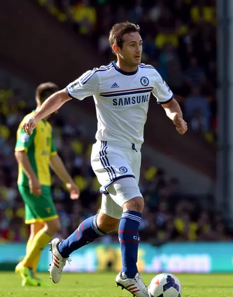 Frank Lampard in Action: Chelsea vs. Norwich City, Premier League, Carrow Road (6th October 2013)
