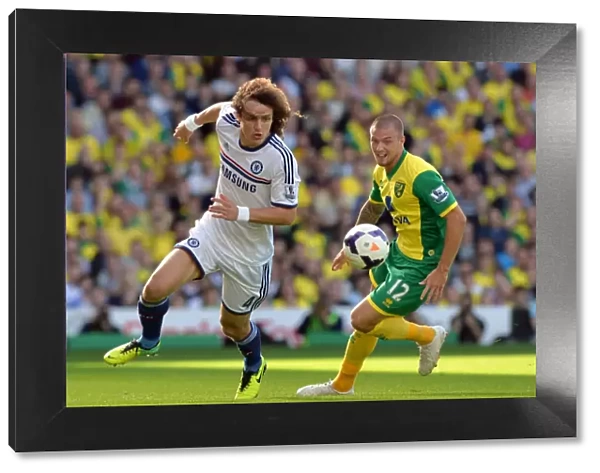 David Luiz vs. Anthony Pilkington: A Football Showdown at Carrow Road - Barclays Premier League (6th October 2013)