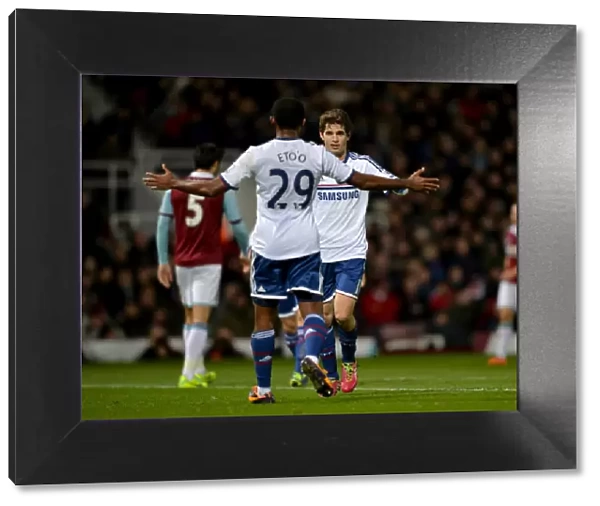 Oscar's Double: Chelsea Star's Euphoric Celebration After Scoring Second Goal vs. West Ham United (November 23, 2013)