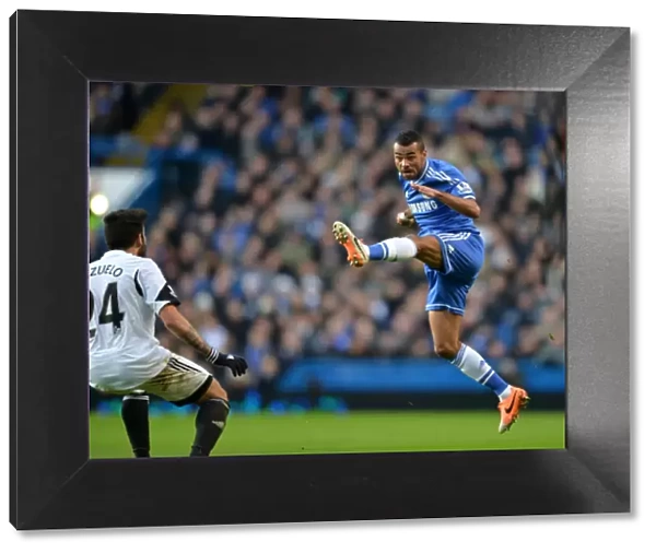Ashley Cole in Action: Chelsea FC vs Swansea City, Barclays Premier League, Stamford Bridge (December 26, 2013)