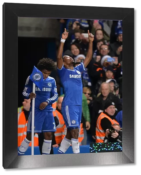 Samuel Eto'o's Double: Chelsea Celebrates Second Goal Against Liverpool (December 29, 2013)