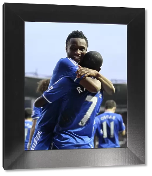 Mikel and Ramires: United in Victory - Celebrating First Goal in FA Cup Derby County vs Chelsea (5th January 2014)