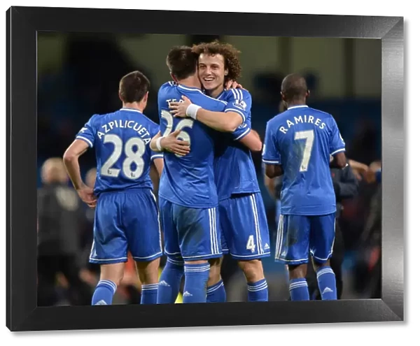 John Terry and David Luiz: Chelsea's Unstoppable Duo Celebrate Victory Over Manchester City (3rd February 2014)