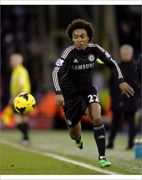Willian at The Hawthorns: Chelsea's Victory Over West Bromwich Albion, Barclays Premier League (11th February 2014)