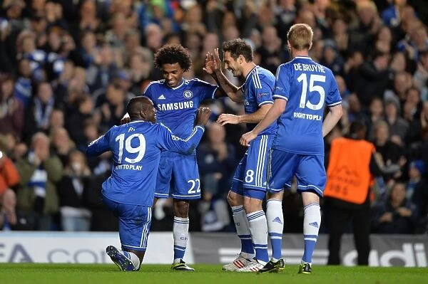 Chelsea's Demba Ba Celebrates Historic Hat-Trick Against Schalke in Champions League