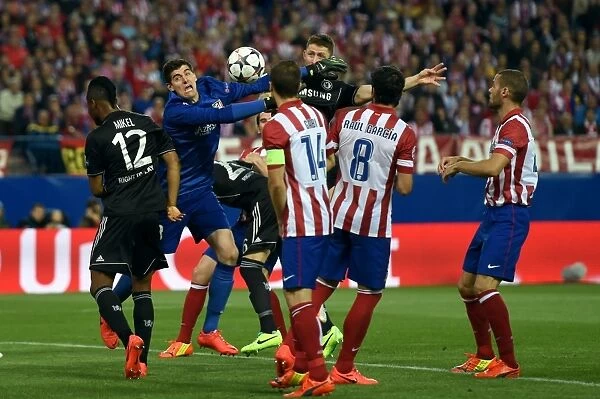 Clash at the Calderon: A Battle for Supremacy - Gary Cahill vs. Thibaut Courtois in the UEFA Champions League Semi-Final Showdown (Atletico Madrid vs. Chelsea, 22nd April 2014)
