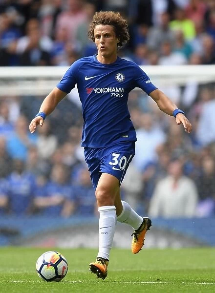 David Luiz in Action: Chelsea vs Burnley, Premier League 2017, Stamford Bridge