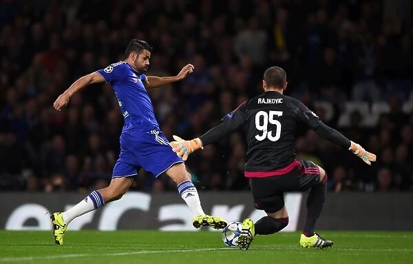 Diego Costa Scores Chelsea's Third Goal vs. Maccabi Tel Aviv in UEFA Champions League (September 2015)