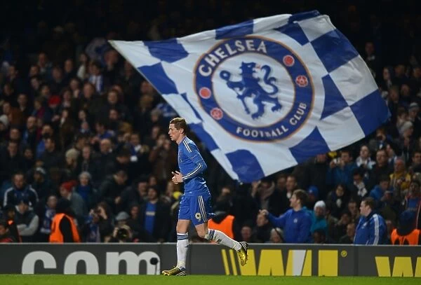Fernando Torres Scores Chelsea's Third Goal in Europa League Round of 16 against Steaua Bucharest at Stamford Bridge (14th March 2013)