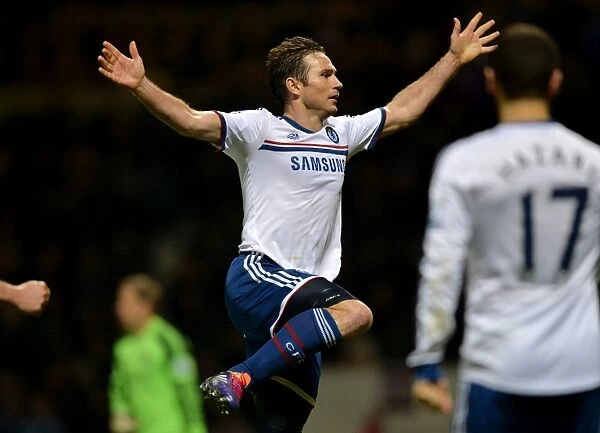 Frank Lampard's Triple Strike: Celebrating Chelsea's Third Goal Against West Ham United (November 2013)