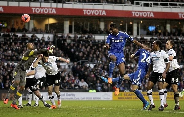 Mikel John Obi Scores First Goal: Derby County vs. Chelsea - FA Cup Third Round - iPro Stadium (5th January 2014)