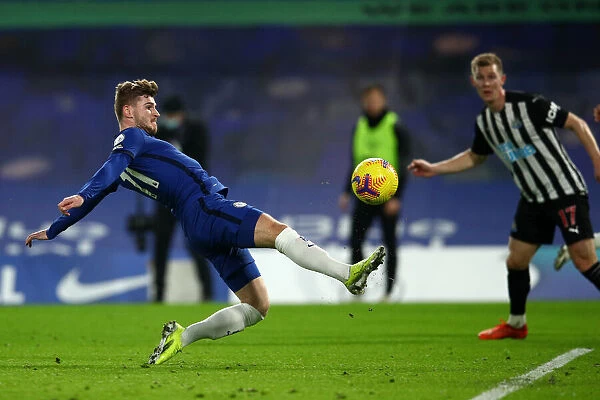 Timo Werner in Action at Empty Stamford Bridge: Chelsea vs Newcastle United, Premier League, February 2021