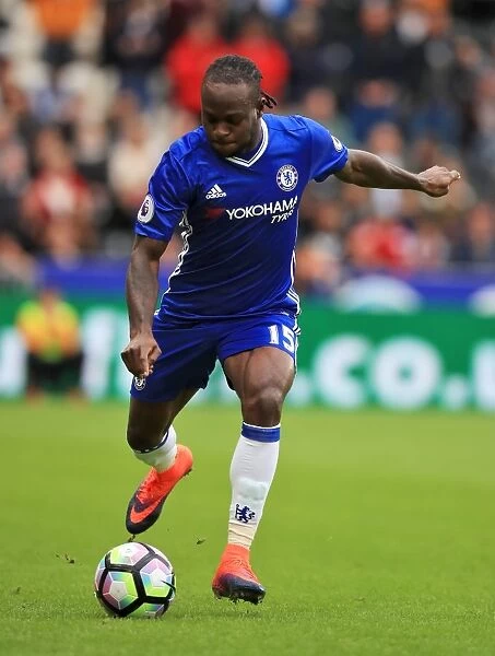 Victor Moses in Action: Hull City vs. Chelsea - Premier League - KCOM Stadium