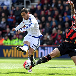 Blocked Shot: Eden Hazard vs. Steve Cook - AFC Bournemouth vs. Chelsea (April 2016)