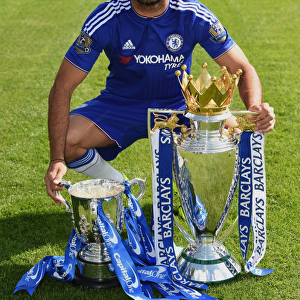 Chelsea FC: Diego Costa at 2015-16 Team Photocall, Cobham Training Ground