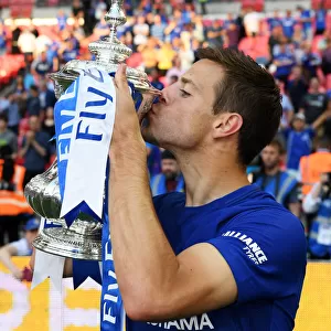 Chelsea Lifts FA Cup: Cesar Azpilicueta's Triumphant Moment after Chelsea v Manchester United