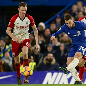 Chelsea's Eden Hazard Scores Third Goal Against West Bromwich Albion in Premier League Match